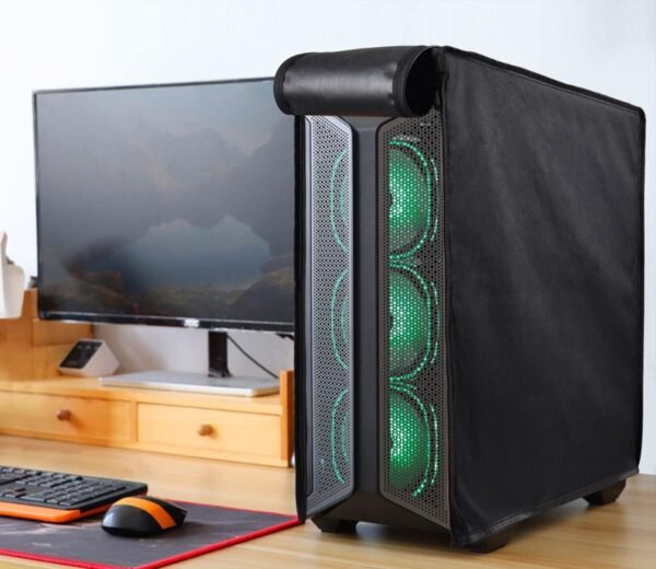 PC CPU Desktop Host Dust Cover Protector. Waterproof Desktop Mid-Tower Computer Host Dustproof Cover Full Case with Zipper. Anti-Static CPU Tower PC Dust Covers (10.6W x 20.5H x 24.6D)：圖片 6
