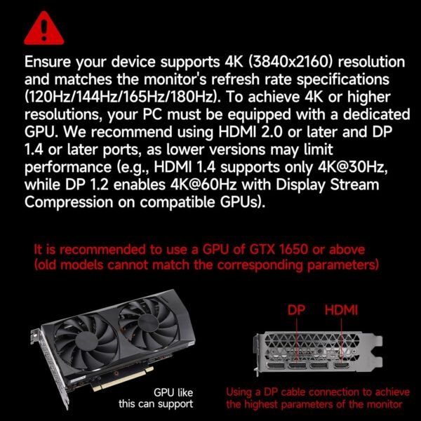 34 Inch Ultrawide Curved Gaming Monitor. 1500R PC Screen 165hz UWQHD 3440x1440. Curved Computer Screen with FreeSync.Support Wallmount 75x75mm：圖片 9