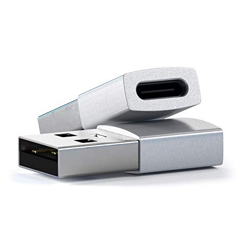 Satechi Type-A到Type-C轉接器轉換器-USB-A公頭到USB-C母頭-與iMac相容。 MacBook Pro/MacBook。 筆記型電腦。 PC電腦及其他(銀色):圖片 3