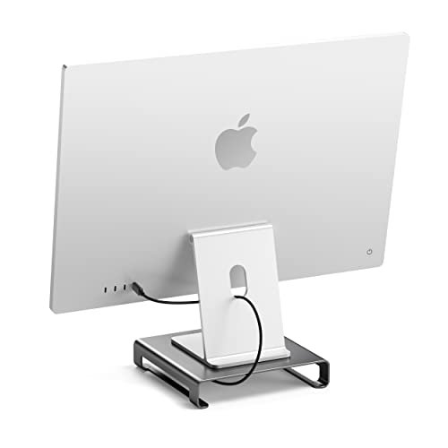 Satechi Type-C鋁制顯示器支架集線器,帶USB-C數據。 USB 3.0。 Micro/ SD卡插槽和3.5mm耳機插孔-適用於iMac M1。 iMac。 iMac Pro(太空灰):圖片 7