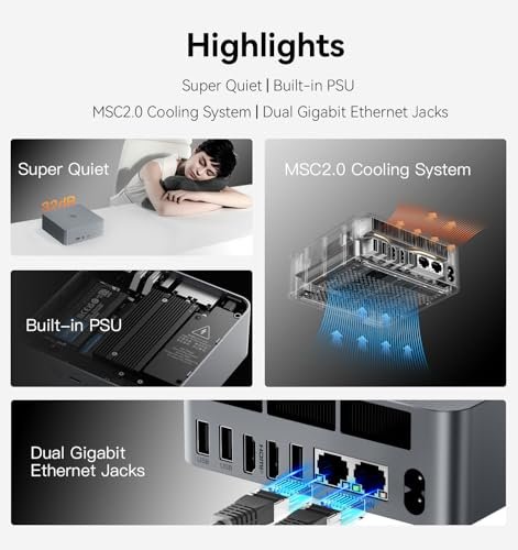 Beelink EQR6迷你PC。AMD Ryzen 9 6900HX(8C/16T,最高4.9Ghz)。 32G DDR5記憶體500GB PCIe4.0 SSD迷你電腦。 WiFi6。 BT5.2。 雙HDMI。 雙1000M局域網。 USB3.2。 Type-C:圖片 2
