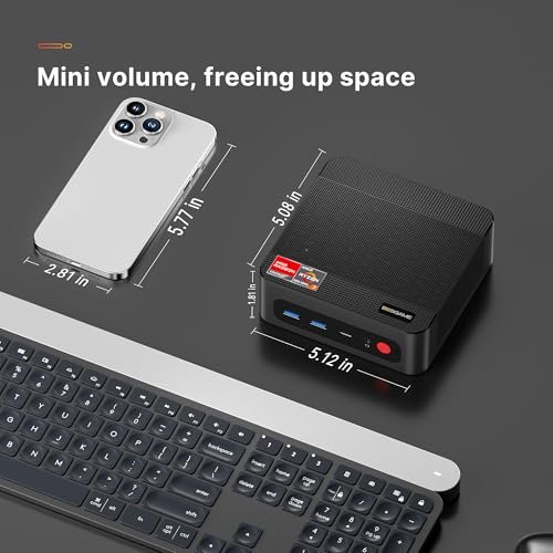 BOSGAME P4迷你PC Ryzen 7 5700U(高達4.5GHz.8C/16T)迷你電腦DDR4 16GB RAM 512GB M.2 PCIe NVMe SSD。 迷你PC Windows 11 Pro |雙2.5G RJ45局域網|HDMI&DP&USB-C |4K 60Hz |WiFi 6E:圖片 4