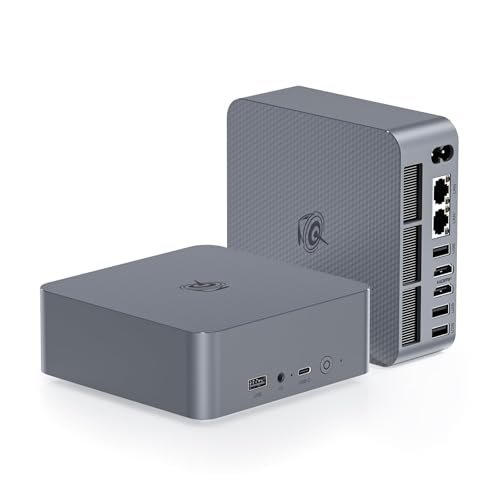 Beelink EQR6迷你PC。AMD Ryzen 9 6900HX(8C/16T,最高4.9Ghz)。 32G DDR5記憶體500GB PCIe4.0 SSD迷你電腦。 WiFi6。 BT5.2。 雙HDMI。 雙1000M局域網。 USB3.2。 Type-C