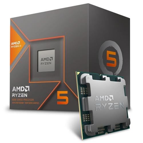 AMD Ryzen 5 8600G處理器。 6芯/12根無導線。 Ryzen™AI。AMD Radeon™760M。 禪宗建築4。 22MB緩存。 65W TDP。 高達5.05GHz的升壓。 插座AM5。 Ventirad幽靈隱形