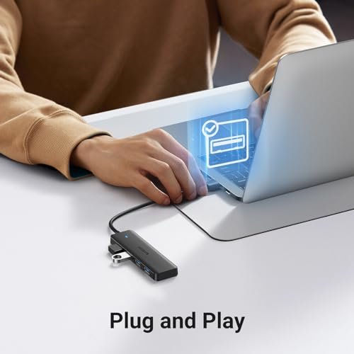 UGREEN USB集線器。 4埠A型超薄USB 3.0滑鼠擴展器。 鍵盤。 閃存驅動器。 U盤。 打印機與筆記型電腦相容。 臺式電腦Xbox。 PS5。 汽車系統。 及更多(15cm):圖片 4