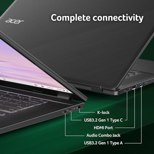 宏碁Chromebook Plus 515筆記型電腦,配備穀歌AI——15.6全高清1920 x 1080 IPS觸控式螢幕|英特爾酷睿i3-1305U | 8GB LPDDR5X | 256GB SSD | Wi-Fi 6E | FHD監視器| Chrome OS | CB515-2HT-33M4:圖片 7
