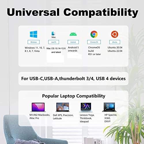 WAVLINK USB 3.0通用筆記型電腦擴展塢雙顯示器,帶HDMI和DVI/VGA,帶千兆乙太網。 6個USB埠。 筆記型電腦音訊。 超極本和PC。更高效的家庭辦公室:圖片 4