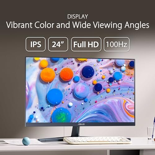 華碩VU249CFE(燕麥牛奶)護眼遊戲顯示器–4 FHD。 IPS。 100赫茲。 IPS。 自我調整同步。 15W PD USB Type-C埠。顯示小部件中心。 有四種顏色可供選擇。 EyeCare Plus科技:圖片 3