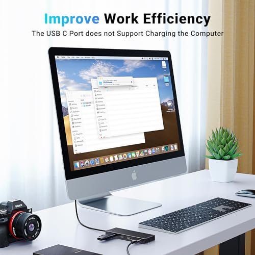 UGREEN 10Gbps USB C集線器。 4合1 USB 3.2分配器,帶2個C&A型埠,適用於PC筆記型電腦。 MacBook Air。 iPad。 iPhone 16/15 Pro最大表面。 更多(0.3M):圖片 4